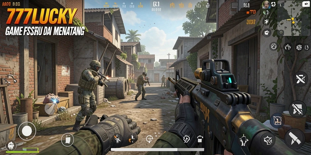 Tampilan gameplay seru di 777LUCKY, dengan aksi tembak-menembak mengasyikkan.