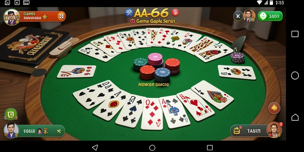 Tampilan gameplay menarik dari AA666 yang memperlihatkan keseruan bermain Gaple.