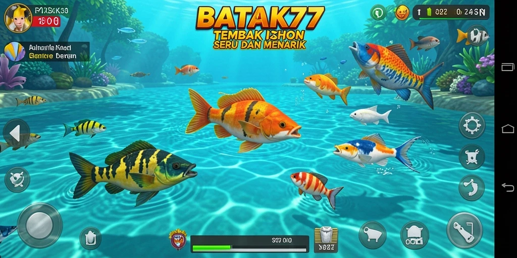 Screenshot gameplay Tembak Ikan BATIK77 yang menarik.