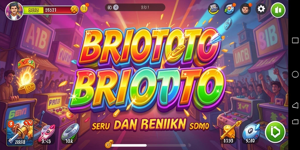 Tampilan gameplay menarik dari BRIOTOTO yang menampilkan aksi Arcade yang cepat.