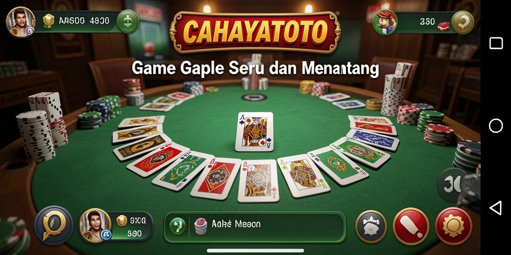 Screenshot gameplay CAHAYATOTO menampilkan keseruan permainan Gaple.