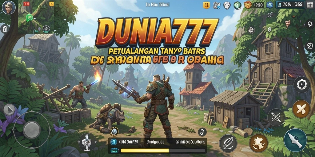 Screenshot DUNIA777 menampilkan pemain berkeliling di dunia terbuka yang menakjubkan.