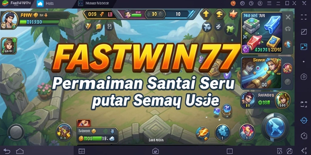 Screenshot gameplay FASTWIN77 menampilkan aksi seru dan karakter yang berwarna.
