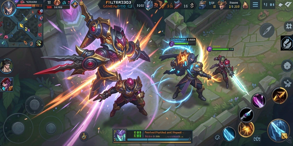 Gameplay seru FILTER303 di arena MOBA.