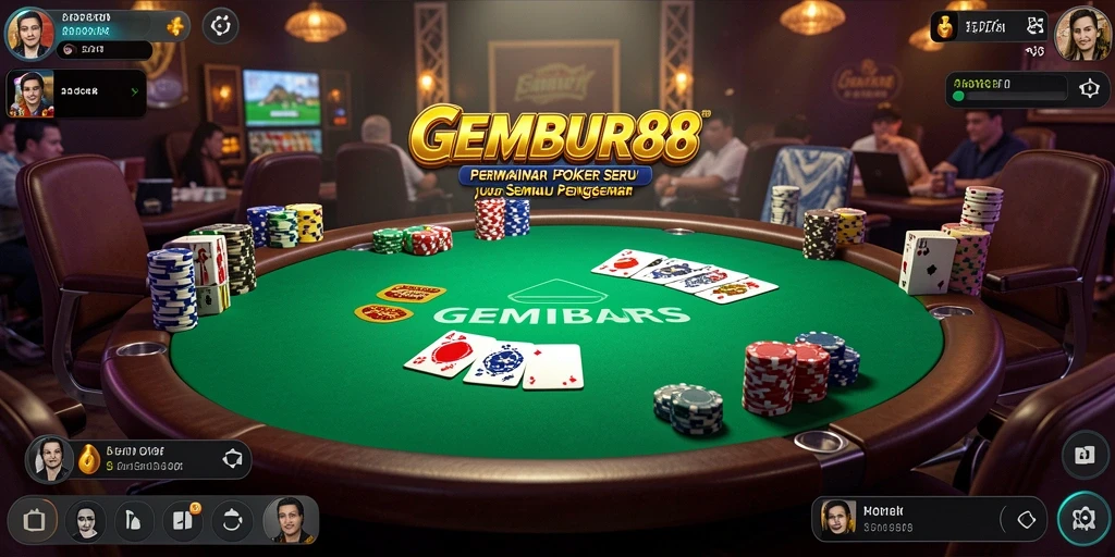 Screenshot GEMBUR88 menampilkan gameplay Poker yang mendebarkan dan interaktif.