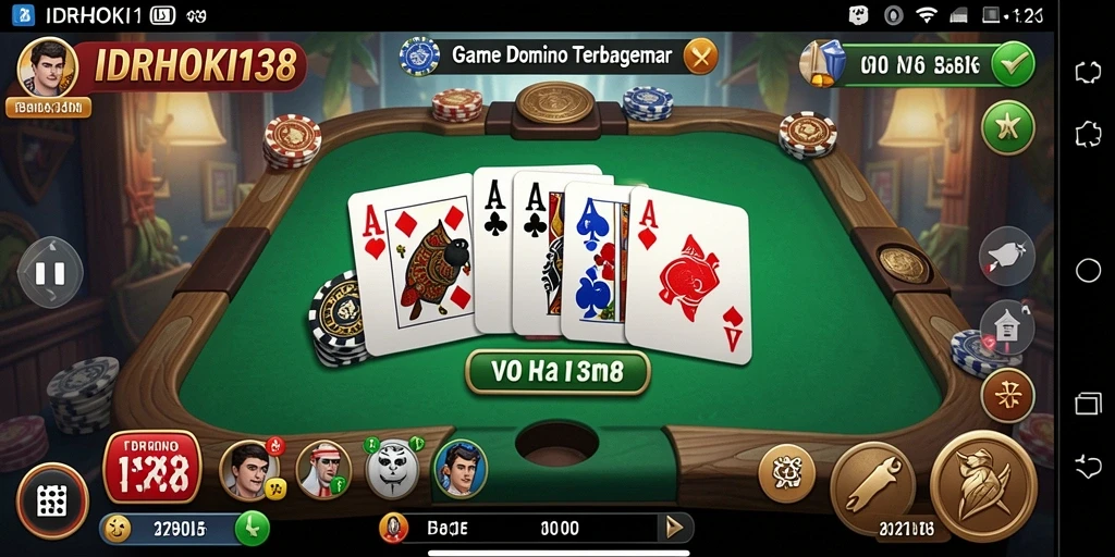 Screenshot gameplay IDRHOKI138 menampilkan keseruan bermain Domino.