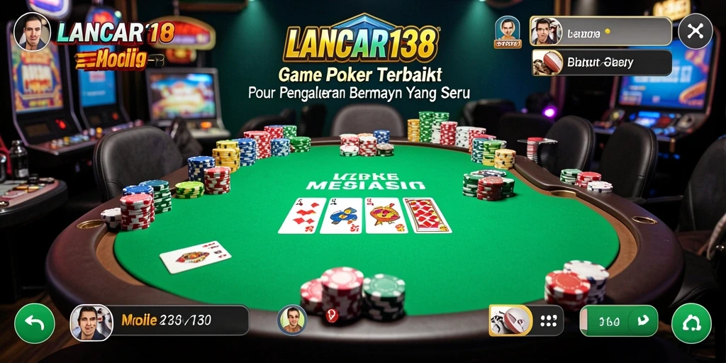Screenshot gameplay LANCAR138 yang menampilkan aksi seru permainan Poker.