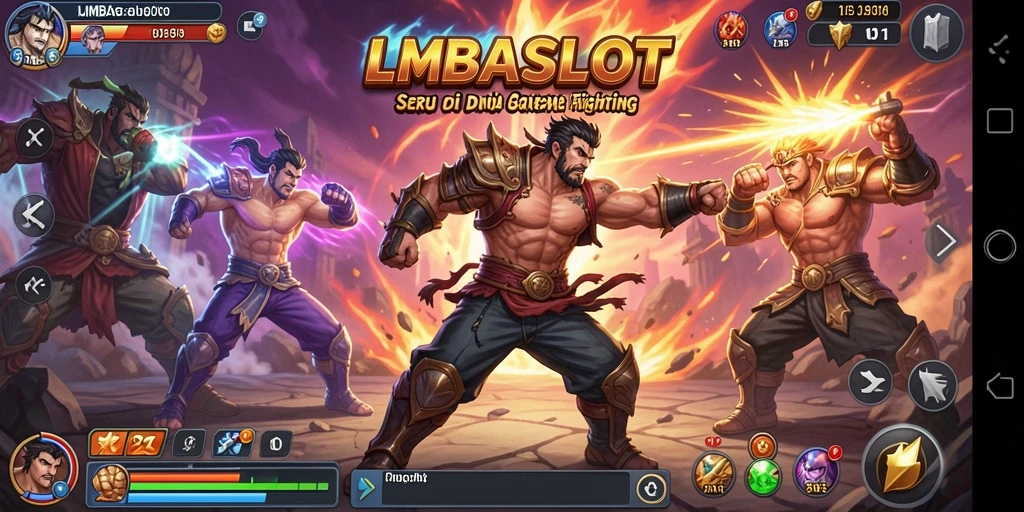Gameplay seru LMBASLOT dengan pertarungan mendebarkan dan karakter unik.