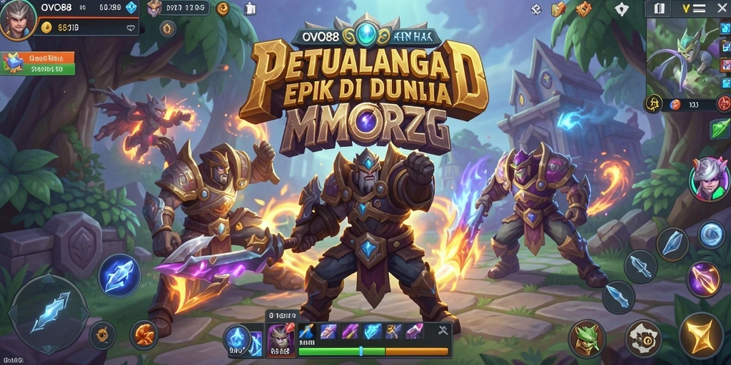 Screenshot OVO88 menampilkan aksi pertarungan menarik dan dunia yang luas.