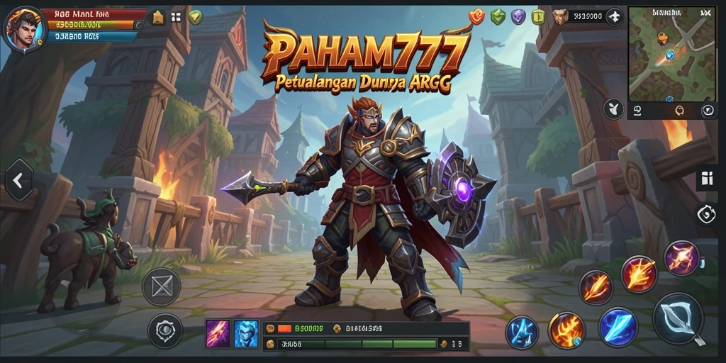 Screenshot utama PAHAM777 menampilkan aksi pertempuran seru dalam game ARPG.
