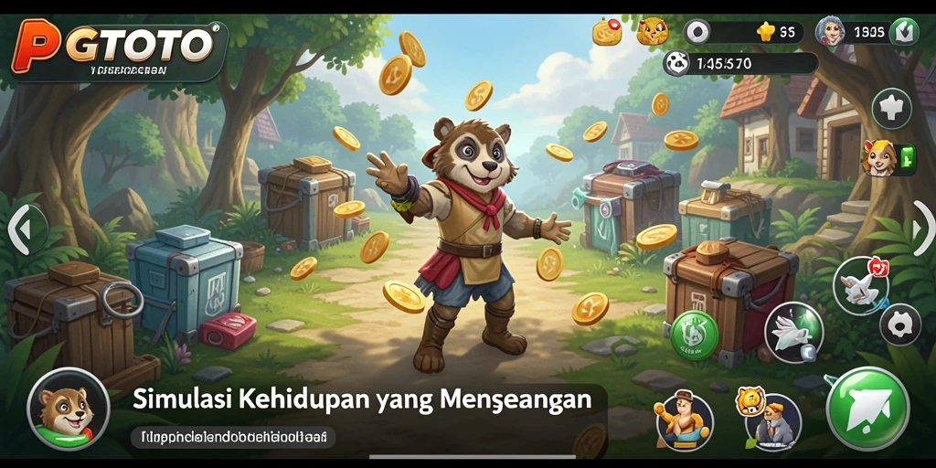 Screenshot PGTOTO menampilkan gameplay menarik dalam simulasi kehidupan.