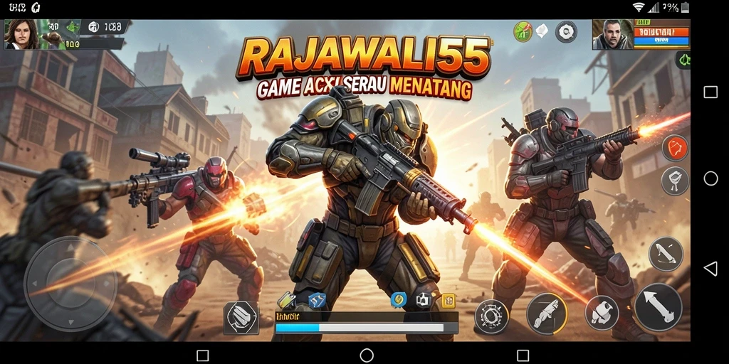 Tampilan aksi seru dalam RAJAWALI55 saat pertarungan intens.