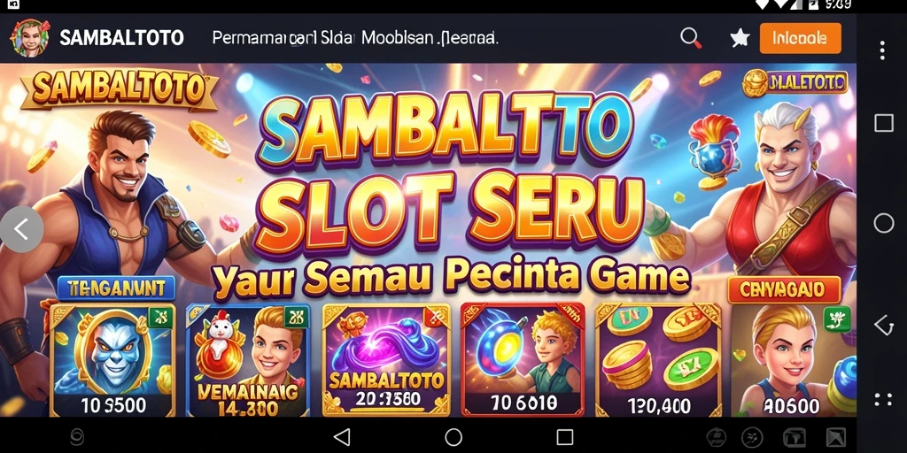 Screenshot gameplay <strong>SAMBALTOTO</strong> yang menarik dan penuh warna.