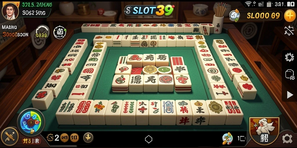Screenshot SLOT39 menampilkan gameplay Mahjong yang mendebarkan dan interaktif.