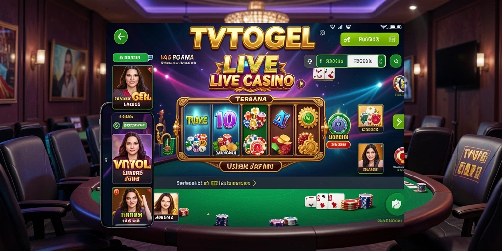 Screenshot gameplay TVTOGEL yang menampilkan dealer langsung dalam aksinya.