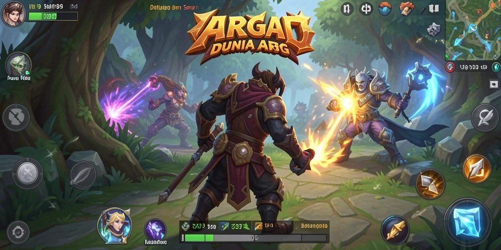 Tampilan gameplay seru V89 dalam aksi pertarungan ARPG.