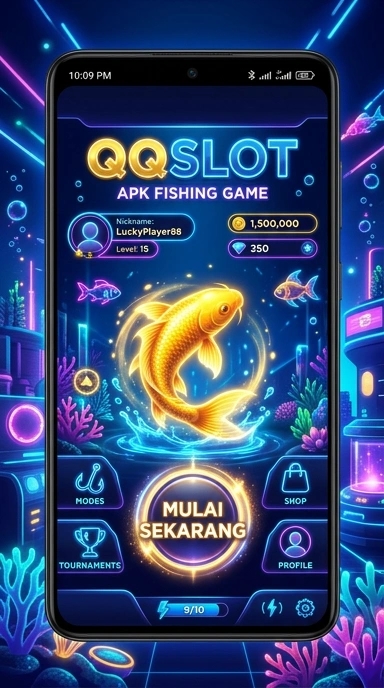 Tampilan utama aplikasi qqslot dengan berbagai kategori tersedia.
